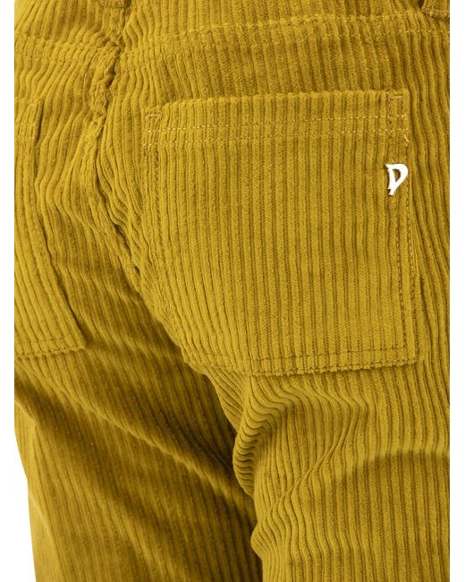Dondup Yellow Newmolly Velvet Bootcut Trousers