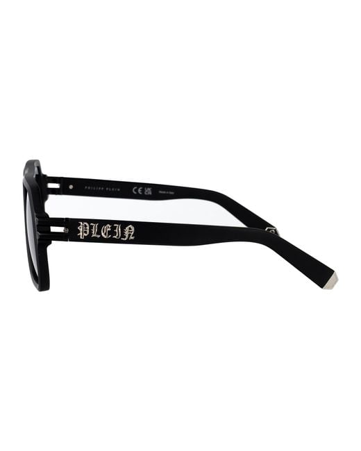 Philipp Plein Black Sunglasses for men