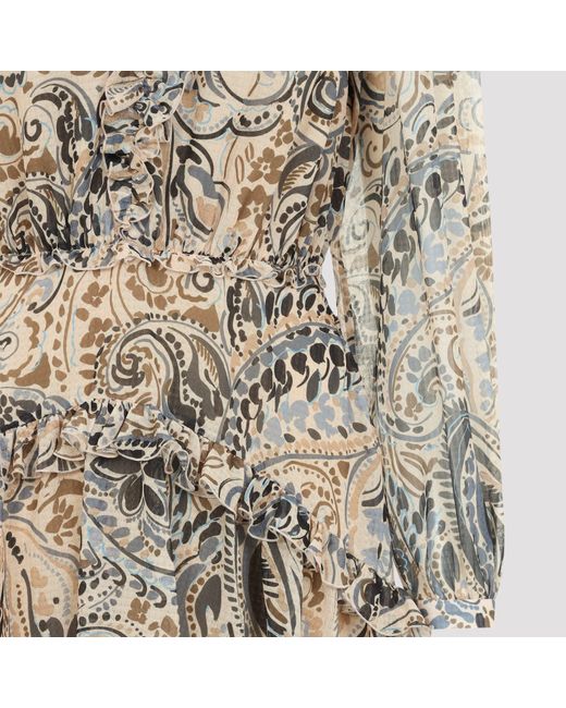 Etro Mini Dress in het Natural