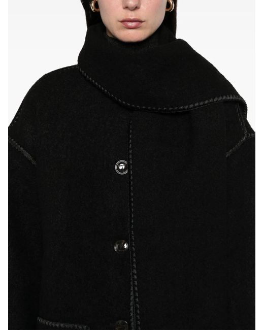 Totême  Black Jacket With Scarf