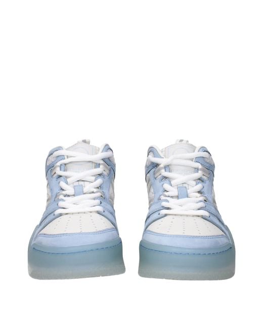 Moncler Blue Hightop Translucent Sole Shoe