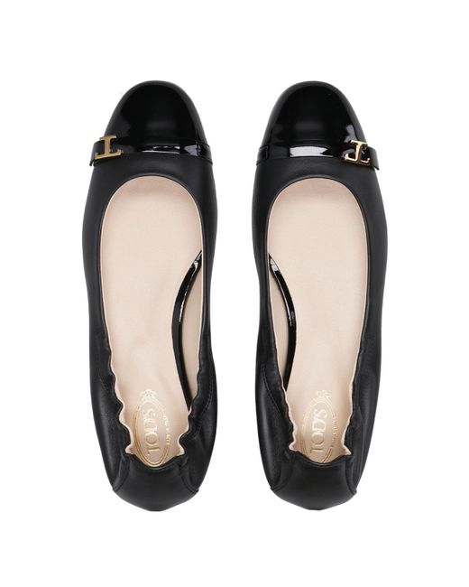 Tod's Black Flat Shoes