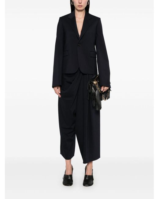 Loewe Black Wool Single-Breasted Jacket