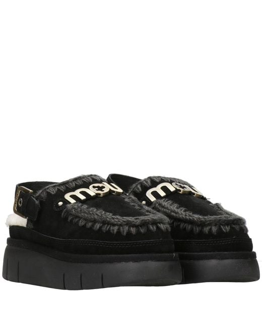 Mou Black Sandals