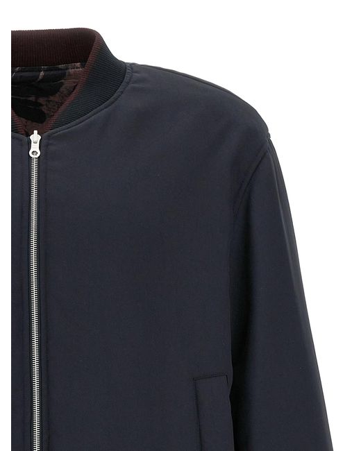 Dries Van Noten Droogt Van Noten Omkeerbare Bomberjack in het Blue voor heren