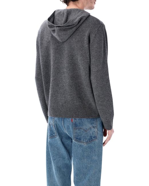 Sporty & Rich Blue Cashmere Hoodie for men