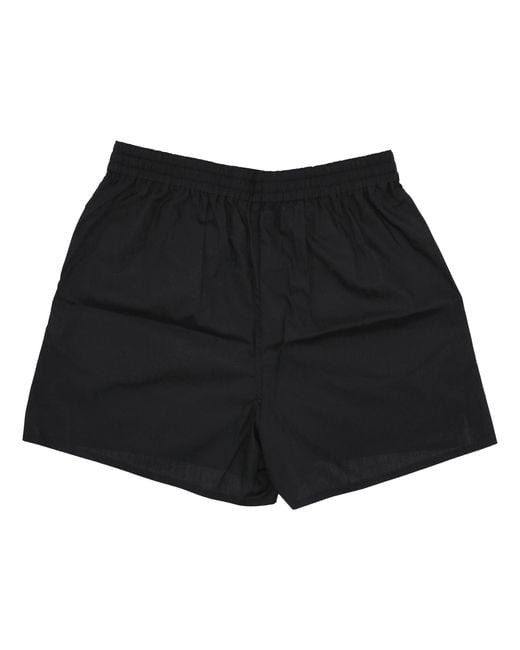 LA ROSE Black Cotton Buttoned Shorts