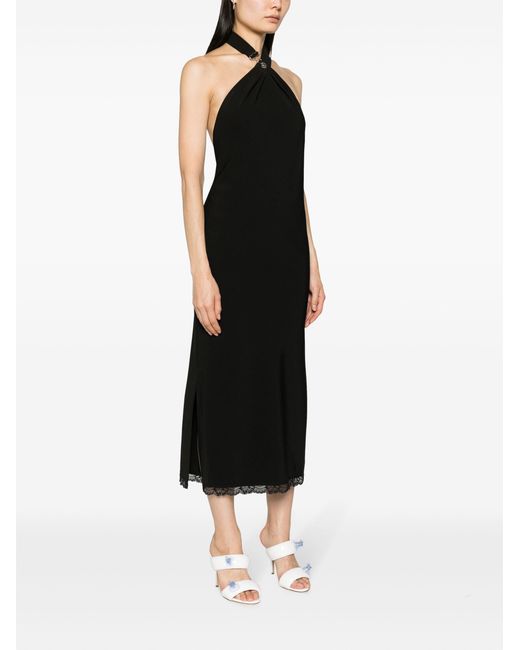 Moschino Black Midi Dress Polyester, Elastane