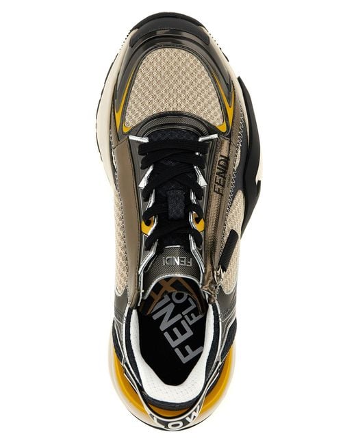 Fendi Black 'Flow' Sneakers for men