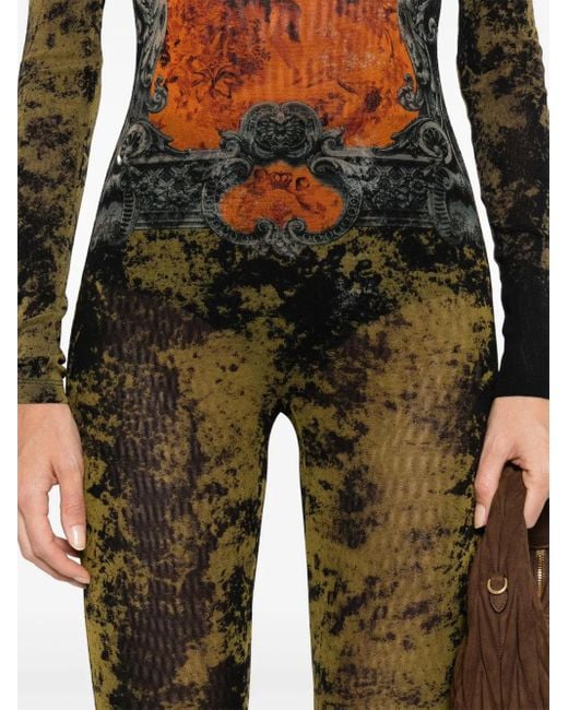 Jean Paul Gaultier Multicolor Abstrakter Print -Overall