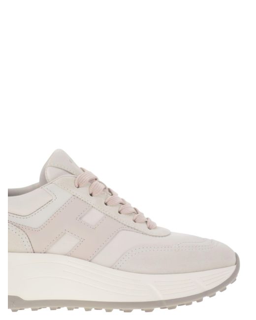 Hogan White Hi fi Trainer mit Seite H
