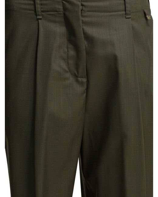 Herno Wool Tailored Pants Trousers Green