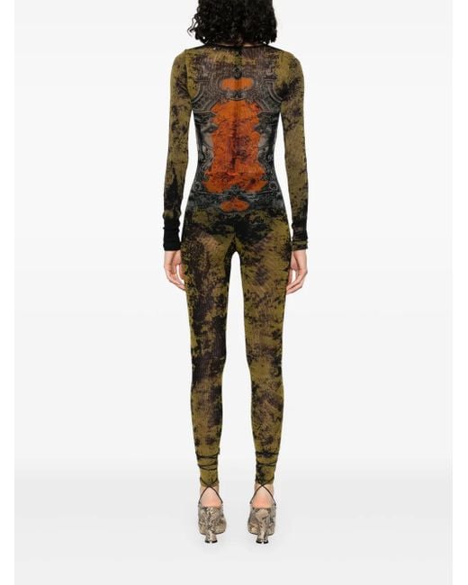 Jean Paul Gaultier Multicolor Abstrakter Print -Overall