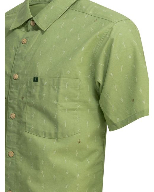Montbell Green Cotton Bamboo Shirt