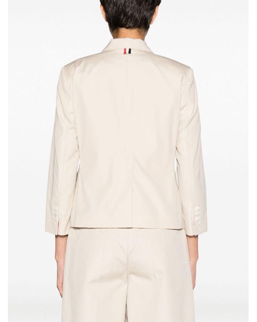 Thom Browne Natural Cropped Sportcoat Blazer