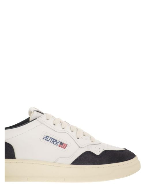 Autry White Medalist Low for men