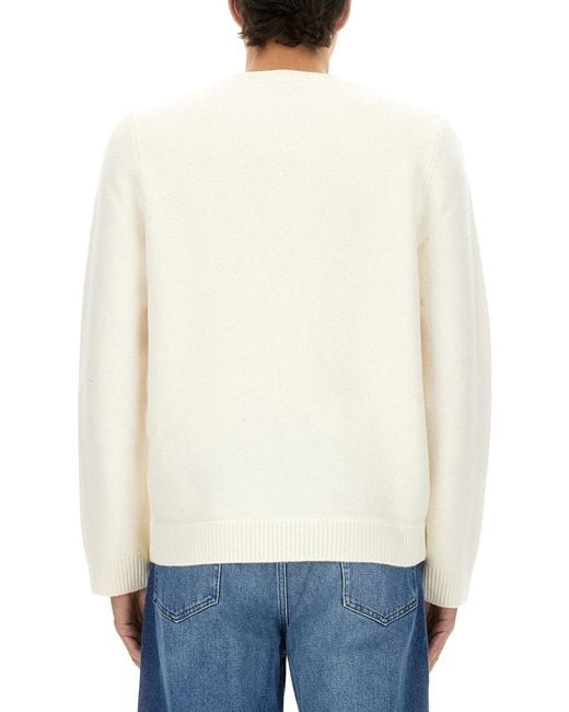 A.P.C. White Premium Leather Slip-On Sneakers For for men