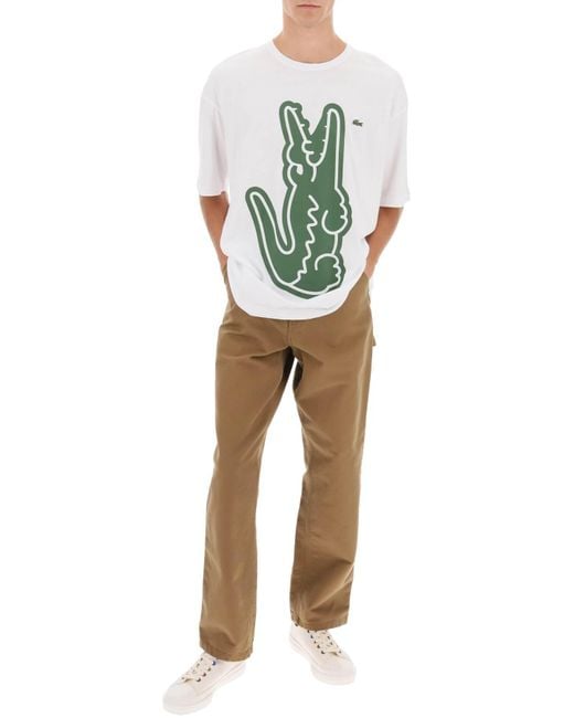 Comme des Garçons Comme des Garcons Hemd X Lacoste Crocodile Print T -Shirt in Green für Herren