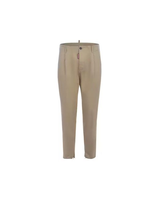 Pantalones de algodón DSquared² de hombre de color Natural