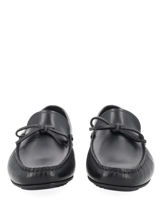 Boss Gray Moccasin With Bow for men