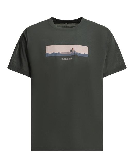 Montbell Green Polyester T-Shirt