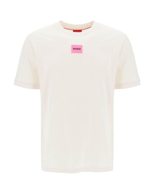 HUGO Diragolino Logo T -Shirt in White für Herren