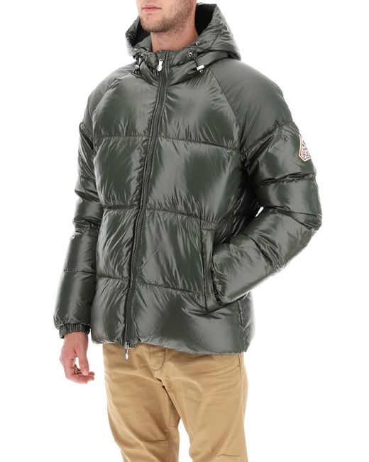 'Sten' chaqueta con capucha corta Pyrenex de hombre de color Green