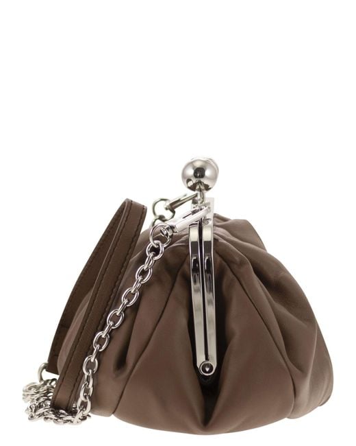 Weekend by Maxmara Brown Prati Leather Pastry Bag