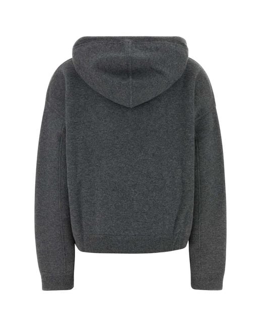 Loulou de Saison Gray Charcoal Cashmere Oversize Sarla Sweater