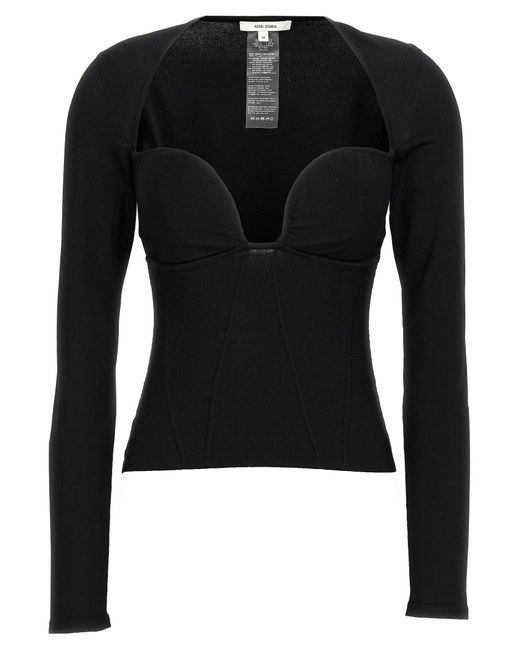 Nensi Dojaka Black Bustier' Top