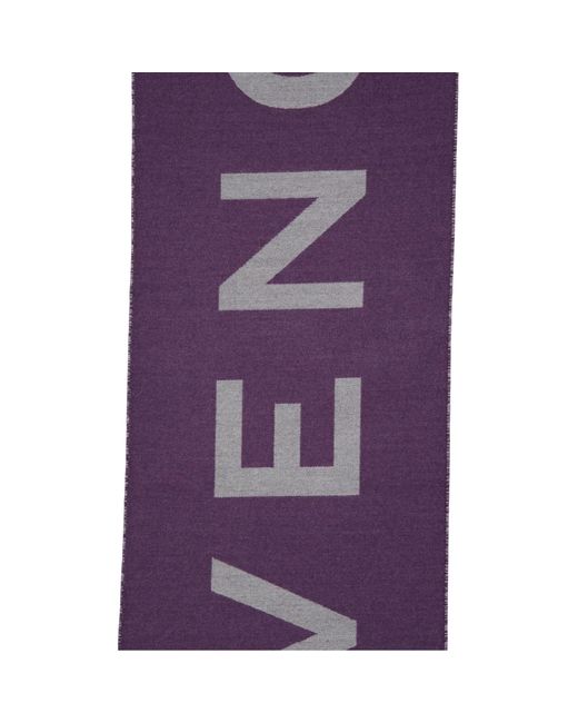 Givenchy Wool Logo Schal in Purple für Herren