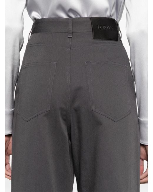 Loewe Blue High-Waisted Cotton Trousers