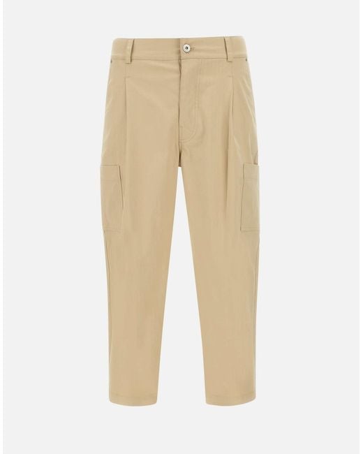 Drole de Monsieur Gekürzte Twill-Hosen Mit Mehreren Taschen in Natural für Herren
