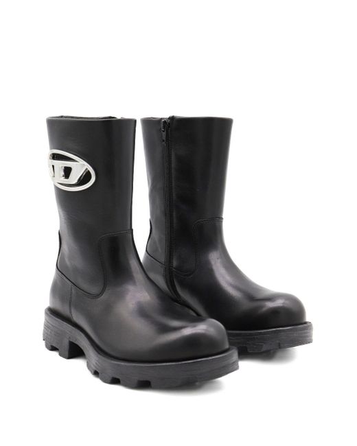 DIESEL Black D-Hammer Biker Boots
