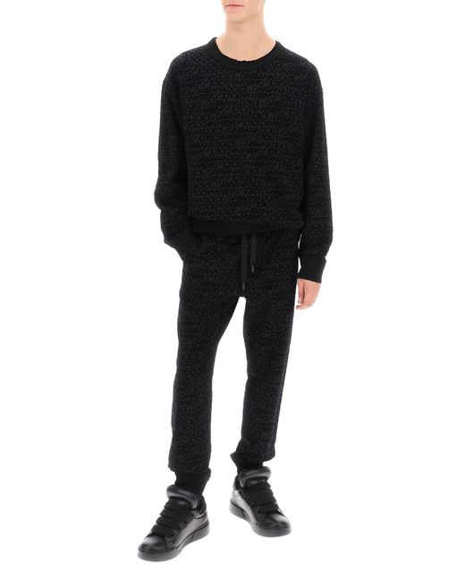 Flasted Logo Sweatshirt Dolce & Gabbana pour homme en coloris Black