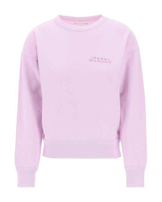 Shad Sweatshirt con bordado del logotipo Isabel Marant de color Pink