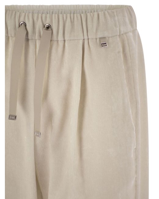Herno Natural Bright Corduroy Resort Trousers