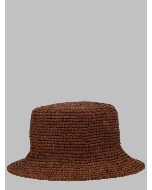 Vivienne Westwood Brown Elegant Raffia Hat For