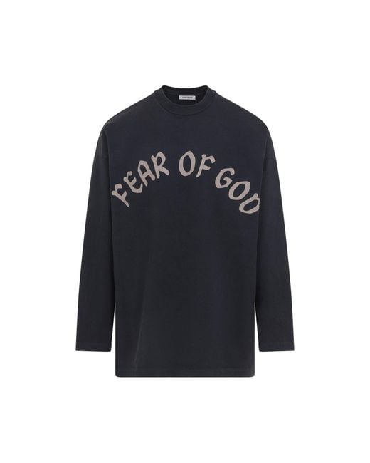 Fear Of God Blue F Of G" Ls Tee