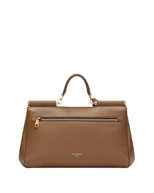 Dolce & Gabbana Brown Sicily Soft Leather Handbag