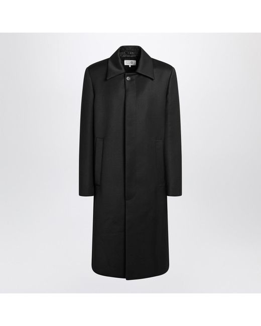 MM6 by Maison Martin Margiela Black Wool-Blend Coat for men