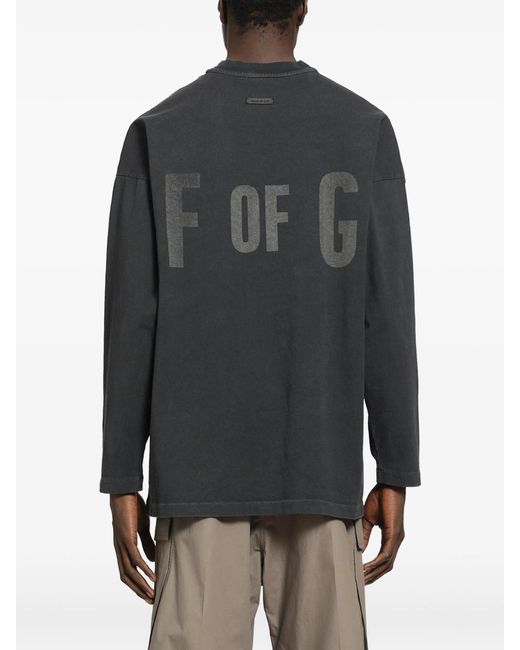 Fear Of God Black F Of G" Ls Tee