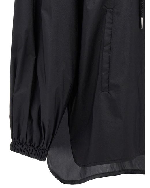 Moncler Black Ruffled Windbreaker