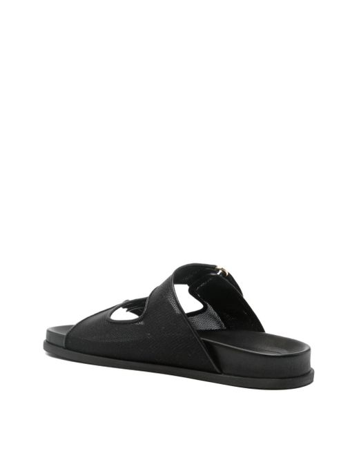 Jimmy Choo Black Fayence Patent Ledersandalen