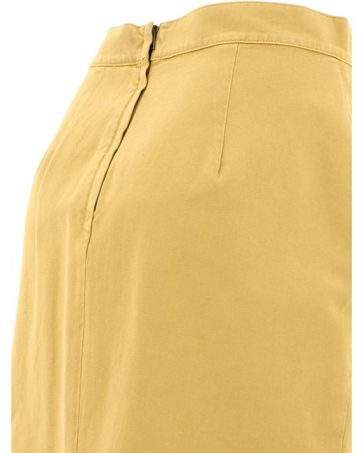 "Denver" Straight Fit Gabardine Skirt Max Mara de color Yellow