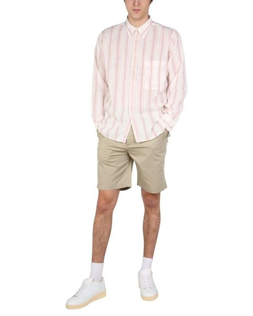 Universal Works Natural Regular Fit Bermuda Shorts for men
