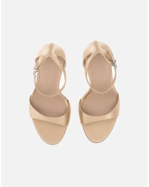 Sergio Levantesi White Rave Satin Heeled Sandals