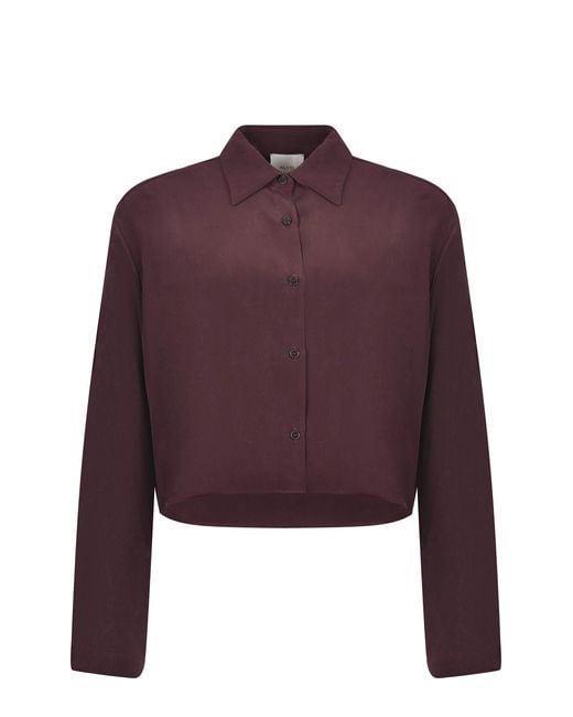 Alysi Purple Shirt Made Of Silk