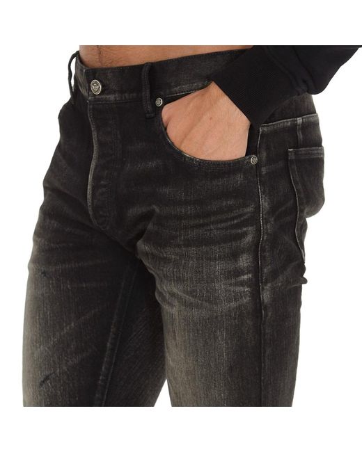 Balmain Black Cotton Denim Jeans for men