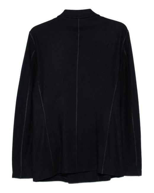 Giorgio Armani Black Cashmere Double-Breasted Blazer Jacket for men